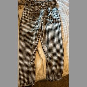 Black and White Checkered Business Pants